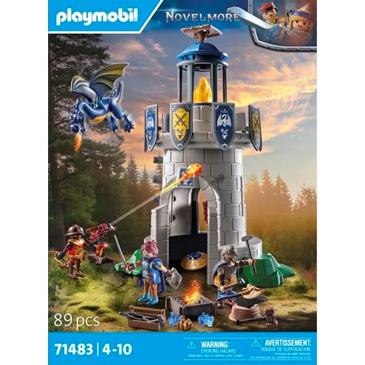 Playmobil® Konstruktions-Spielset Ritterturm mit Schmied und Drache (71483), Novelmore, (89 St), Made in Europe - Preisvergleich – Bild 4