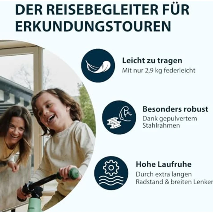 HUDORA Laufrad Up 10 Zoll Cyan, Leichtes Lauflernrad ab 18 Monaten mit hoher Kippstabilität für Kinder von 78-100 cm, ergonomischer Sattel und höhenverstellbarer Lenker – Bild 4