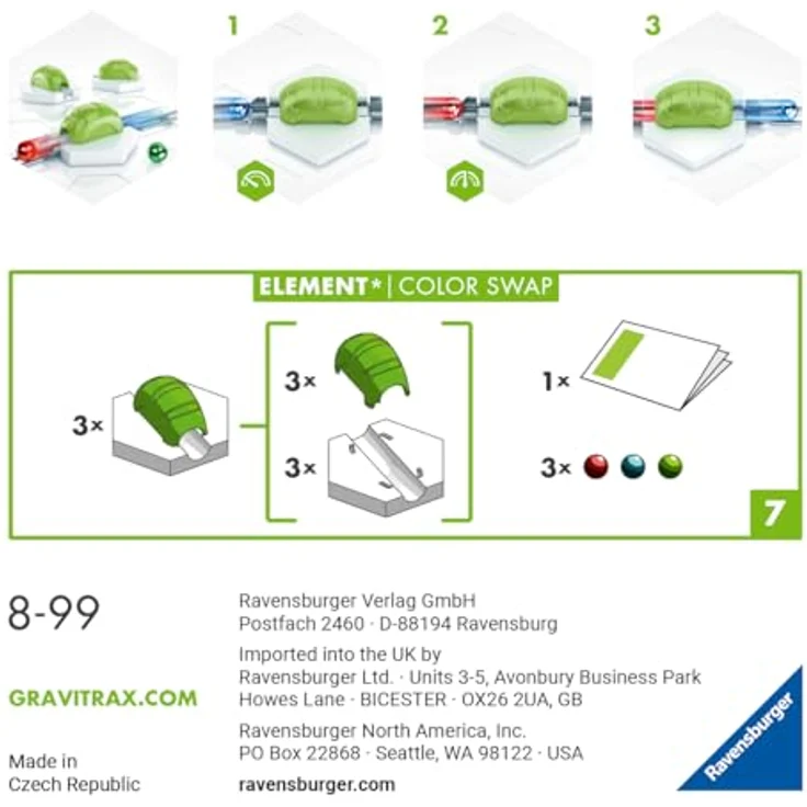 Ravensburger GraviTrax Element Color Swap - Zubehör für das Kugelbahnsystem. Kombinierbar mit allen GraviTrax Produktlinien, Starter-Sets, Extensions & Elements, Konstruktionsspielzeug ab 8 J. – Bild 5