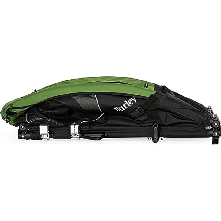Burley Design Tail Wagon Dog Carrier, Fahrradanhänger für Hunde bis 34 kg, schwarz-grün, mit geräumigem Innenraum und stabilen Rädern – Bild 6