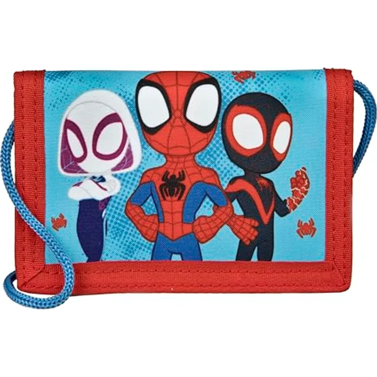UNDERCOVER Brustbeutel Undercover Geldbeutel Spidey Geldbörse, Kinder-Brustbeutel mit Kordelband und Klettverschluss, blau