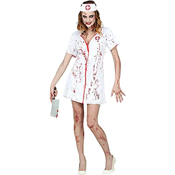 W WIDMANN MILANO Party Fashion - Kostüm Zombie Krankenschwester, XL, Blutflecken, Halloween – Bild 2