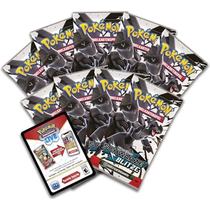 Pokémon Top-Trainer-Box Karmesin & Purpur – Schwarze Blitze: Zekrom, 1 Vollbild-Promokarte mit Voltolos, 9 Boosterpacks & Premium-Zubehör – Bild 5