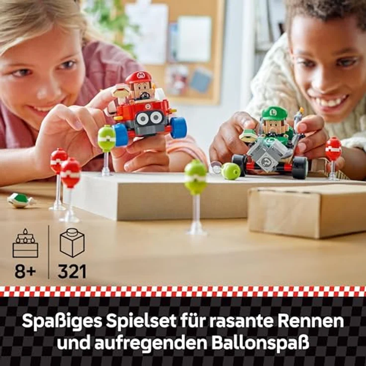 LEGO Super Mario 72034 Kart™ – Baby vs. Luigi Bausatz, mit 2 Figuren und interaktivem Spielspaß, Mehrfarbig, 321 Teile – Bild 2