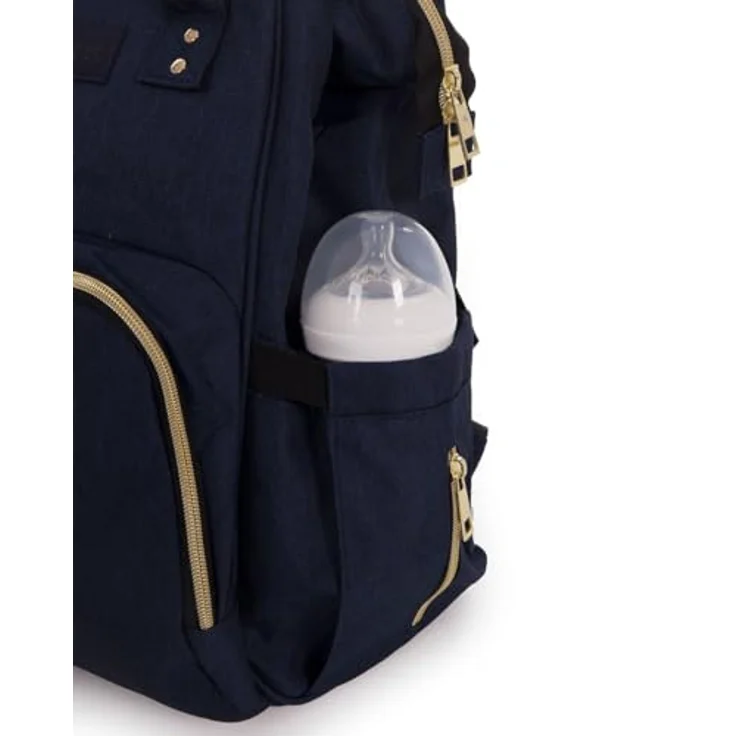 Kikka Boo Wickeltasche Siena, Rucksack mit Wickelunterlage, wasserabweisend, einstellbare Grifflänge, dunkelblau – Bild 3