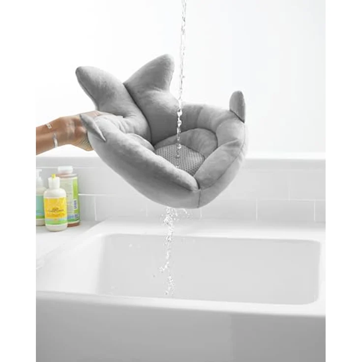 Skip Hop Moby Gepolsterte Waschbecken-Badewanne, Soft Babybadewanne, grau, PVC-frei, phthalatfrei – Bild 4