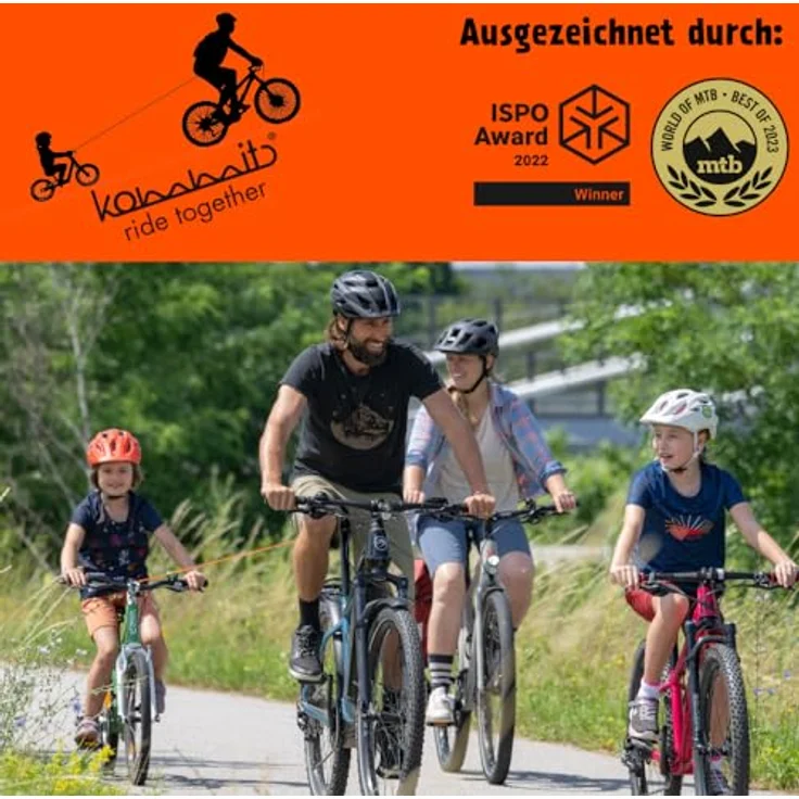 Kommit Zugsystem für Veloanhänger, leichtes und intuitives Fahrradanhänger Zubehör zur Erhöhung der Fahrstrecke mit Kindern – Bild 3