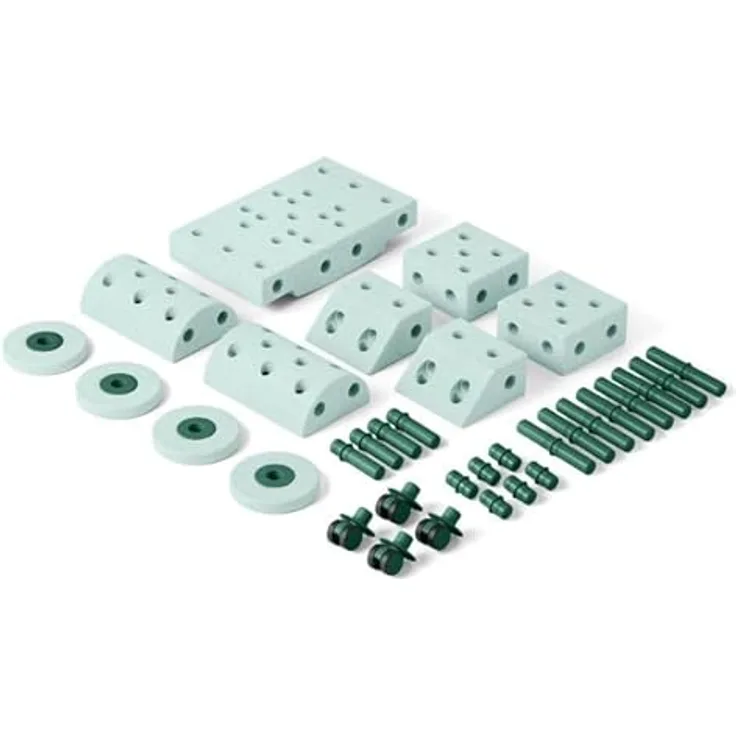 Modu Baukasten Starter-Set Dreamer für 0-6 Jahre - Ocean Mint/Forest Green, Klemmbausteine von Modu