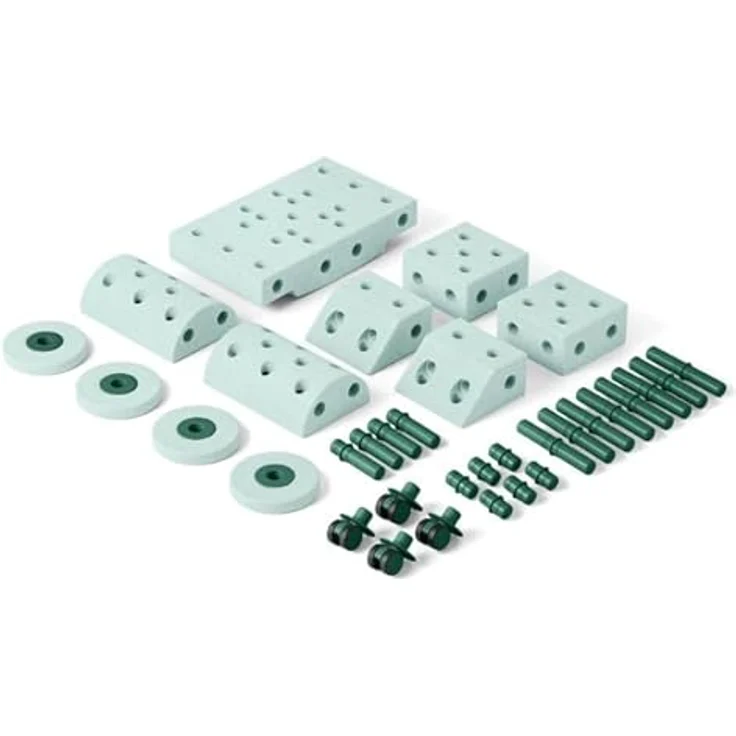 Modu Baukasten Starter-Set Dreamer für 0-6 Jahre - Ocean Mint/Forest Green, Klemmbausteine von Modu – Bild 1