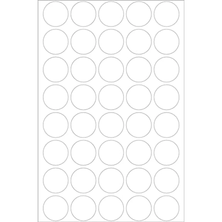HERMA 2257 Verschlussetiketten transparent rund, 16 Blatt, Ø 19 mm, 40 pro Bogen, 640 Aufkleber, selbstklebend, Siegel Etiketten zum Beschriften, Punktaufkleber aus Folie blanko – Bild 2