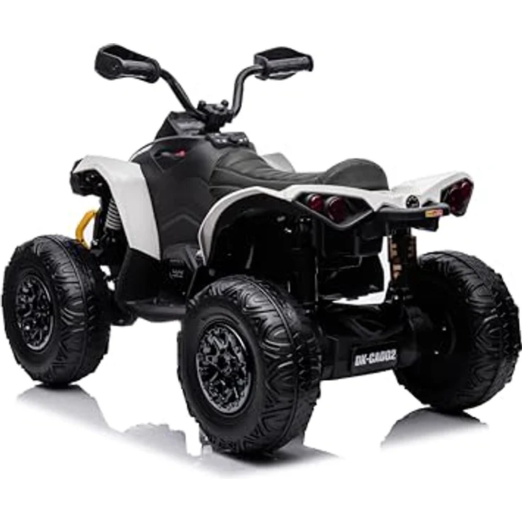 FINOOS Kinder-Elektroquad 24V, Can-am Renegade Kinder-Elektroauto 24V, LED-Leuchten, 4 x 200W-Motoren, 24V 7Ah Batterie, weiche Eva-Räder (Weiß) – Bild 5
