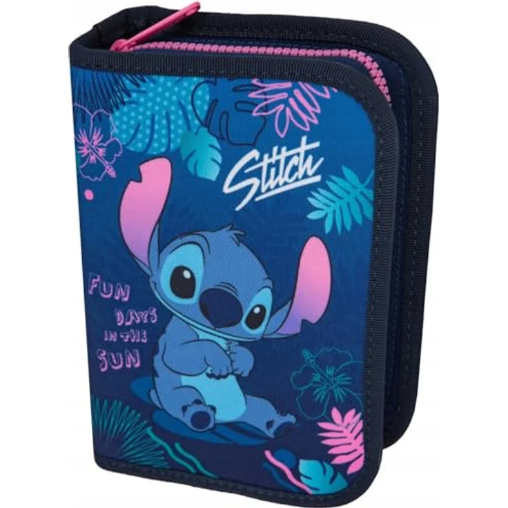 CoolPack F076780 Mäppchen CLIPPER, Federmäppchen mit großem Hauptfach, Disney Stitch Design, Multicolor, strapazierfähiges Polyester – Bild 1