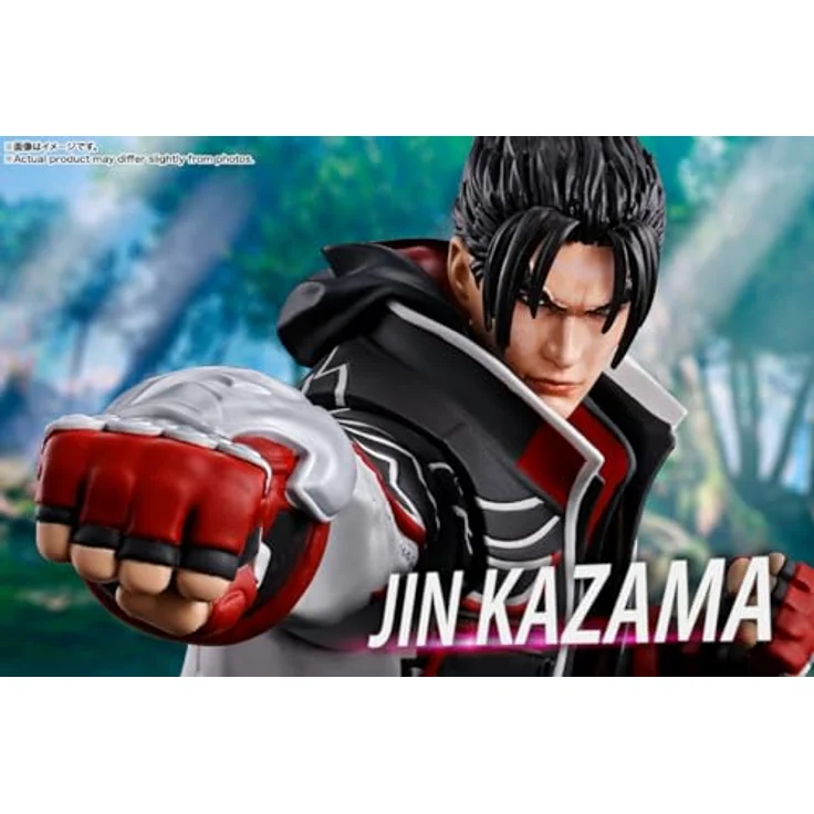 TAMASHII NATIONS S.H. Figuarts Jin Kazama Figurine, 15 cm aus Tekken 8, mit 2 optionalen Köpfen und 3 Paar Händen – Bild 2