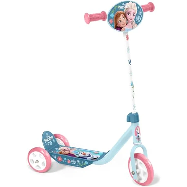 Stamp Scooter 3-Räder Frozen 2, Blau - Besserer Halt durch 3-Rad-System, höhenverstellbare Griffe, rutschfeste Fußstütze, ideal für Mädchen – Bild 1