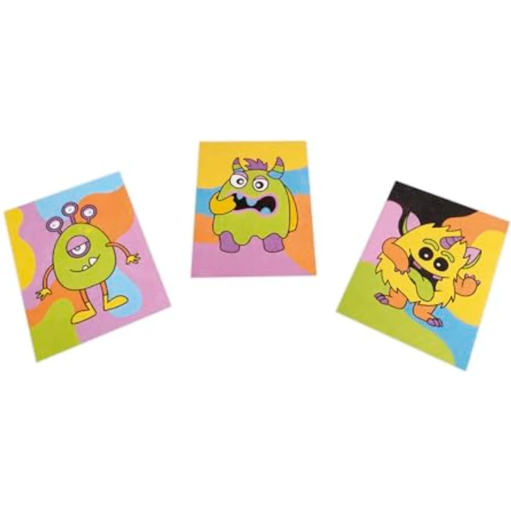 Jovi Play&Fun Set, Sandmalerei-Set mit 8 Sanddosen und 3 Monstermalfolien für Kinder ab 3 Jahren (2103) – Bild 4