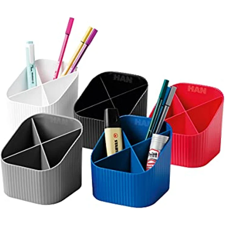 HAN Schreibtischköcher Re-X-LOOP – say yes to 100% recycled, modernes, junges Design für alle Schreibtischutensilien, schwarz, 17238-913 – Bild 4