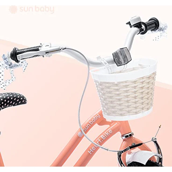 Sun Baby Bike for girls 16 inch heart bike apricot – Bild 5