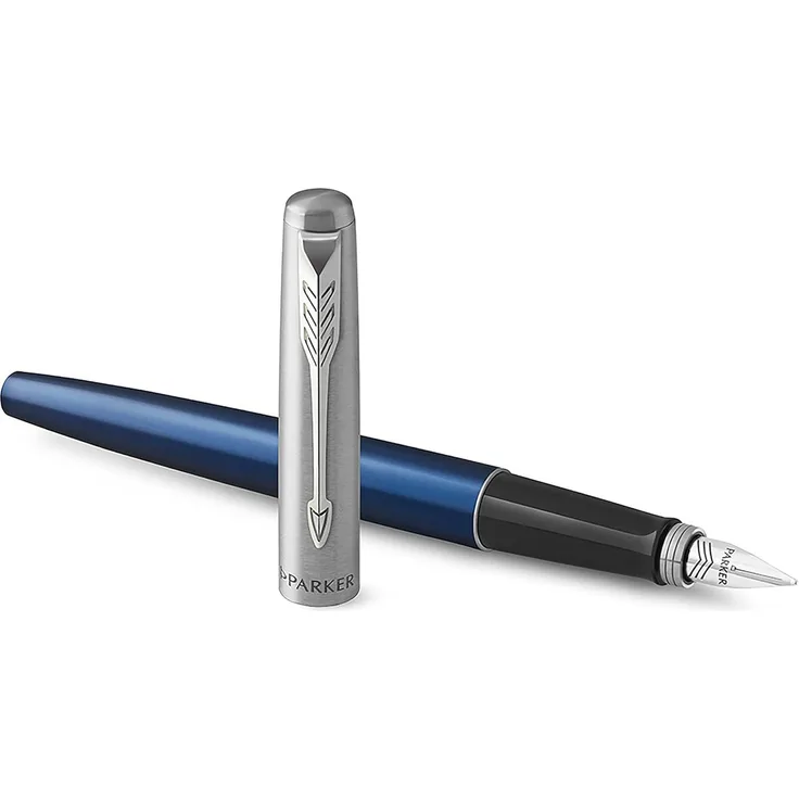 Parker Füllhalter Jotter Core, Edelstahl Gold - Chromzierteile Feder M Geschenkbox - Zeitloses Design und überragende Schreibpräzision