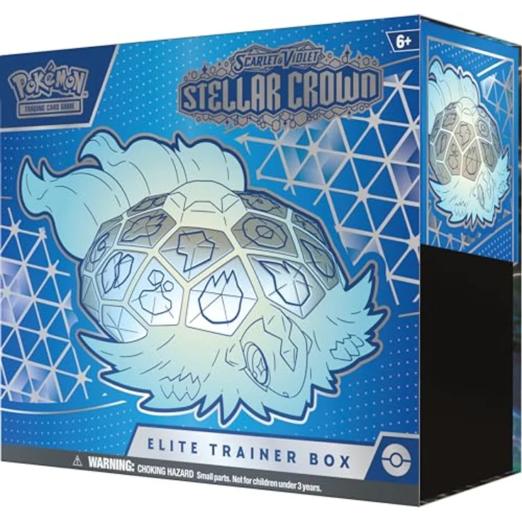 Nintendo Pokémon TCG: SV07 Stellar Crown Elite-Trainer-Box, Set 07 mit 9 Boosterpacks und Premium-Promokarte in Vollbildformat, E-nergiekarten und Zubehör – Bild 3