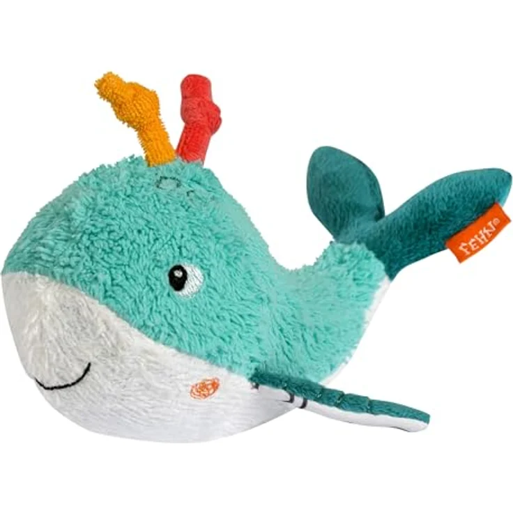 Fehn Badetier Wal – Schwimmendes Stoff-Badewannenspielzeug für Babys und Kinder ab 0+ Monaten, ca. 17 cm, maschinenwaschbar – Bild 1