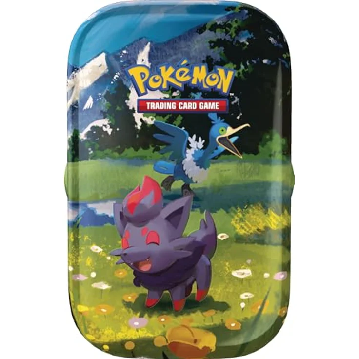 Pokémon Pokémon-Sammelkartenspiel: Mini-Tin-Box Mega-Entwicklung – Erhabene Helden mit Zorua und Urgl, inklusive 1 Stickerbogen, 1 Pokémon-Bildkarte und 2 Boosterpacks – Bild 2
