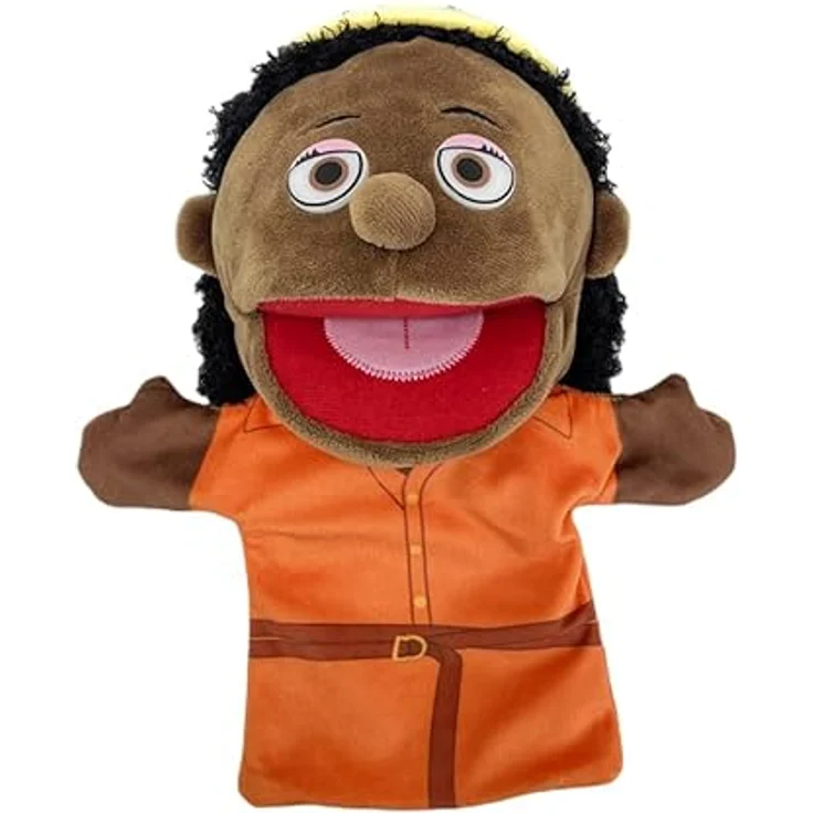 LOMTRATS Familien-Handpuppen Set, 6-teilig mit beweglichem Mund für Storytelling und Unterricht, 30 cm, aus Plush, geeignet für Kinder – Bild 1