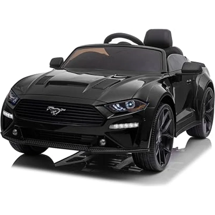 FINOOS Kinderauto Ford GT-500 24V Kinder Elektroauto mit Fernbedienung, Bluetooth, LED-Lichtern (Schwarz) – Bild 1