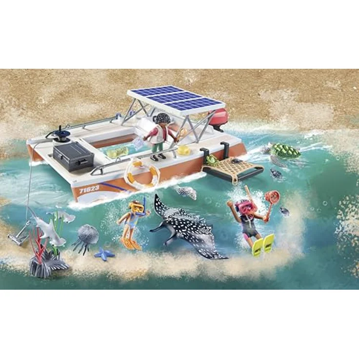 Playmobil® Konstruktions-Spielset Korallenriff Plattform (71623), Wiltopia, (67 St), Made in Europe – Bild 4