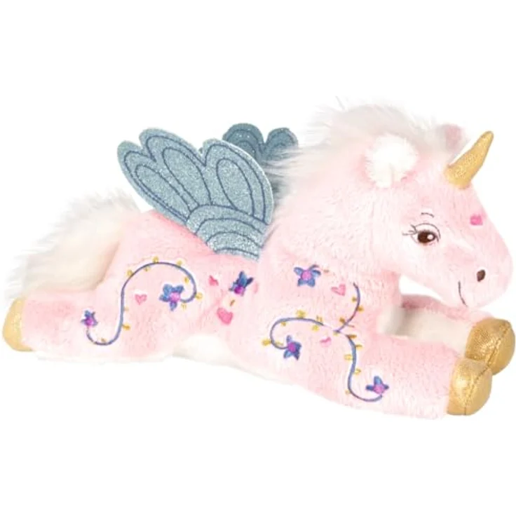 Die Spiegelburg Kuschel-Einhorn Ella, 22 cm, magisches Design mit glitzerndem Horn und schimmernden Flügeln – Bild 1