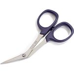 Prym Professional Stickschere gebogen 4'' (10 cm), rostfreier Edelstahl, blau