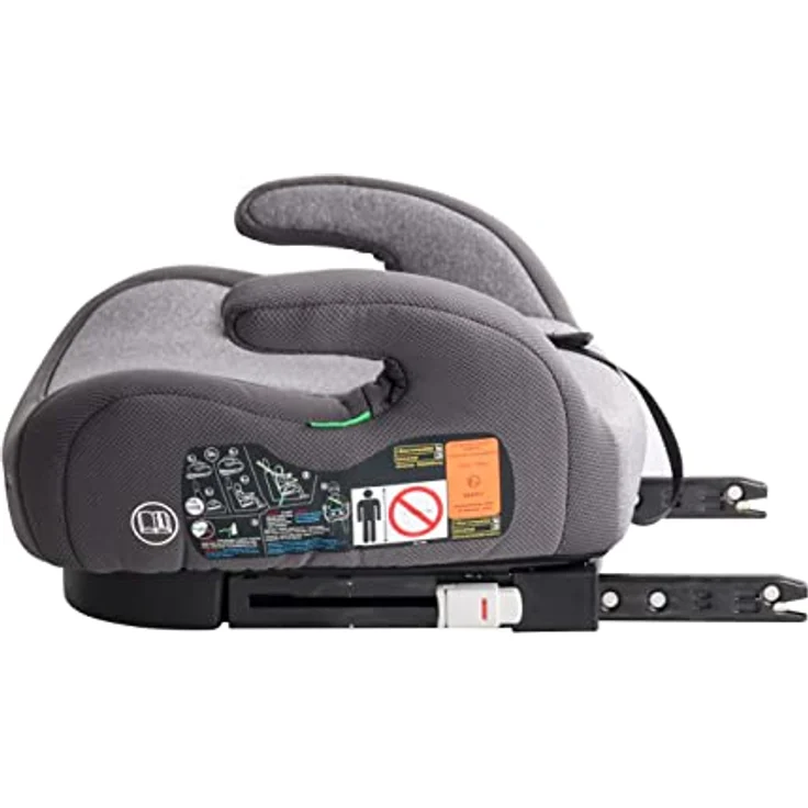 BabyGo Kindersitzerhöhung Bursa IV Isofix 126-150 cm, vorwärts gerichtet, atmungsaktives Material, Memory-Foam-Funktion, grau – Bild 3