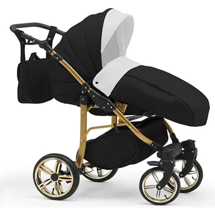 Elcar Kinderwagen-Set 4 in 1 Neo Gold inkl. Sportsitz und Autositz - 16 Teile - in 22 Farben, variabel und komfortabel – Bild 3