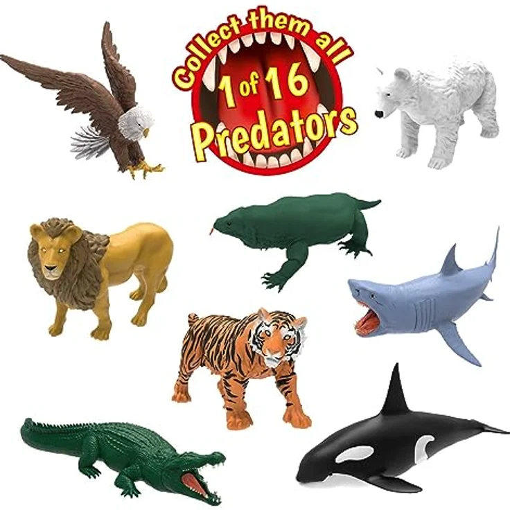 Craze STRETCHY ANIMALS - Big Predators, dehnbare Raubtierfiguren mit elastischer Haut und spezieller Füllung – Bild 2