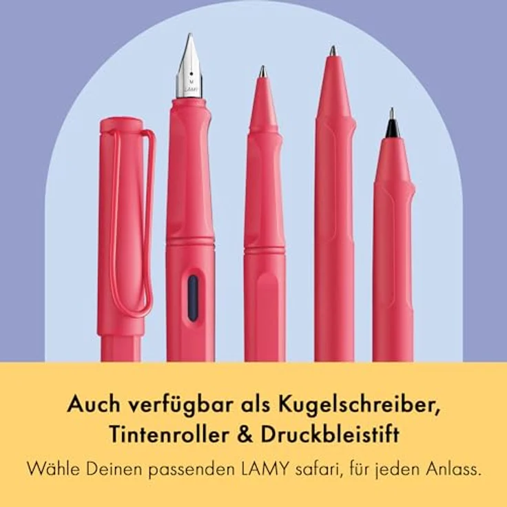 LAMY Füllfederhalter safari, Kultfüller, Federbreite M, ergonomisches Design, robuster Kunststoff, Sichtfenster für Tintenstand – Bild 5