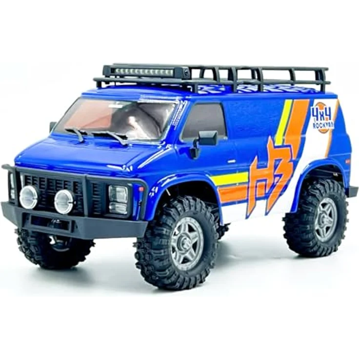 Absima Crawler CR18P EVO-V2 Rock Van, 4WD Elektrocrawler im Maßstab 1:18, blau, Ready-to-Run (RTR) – Bild 1