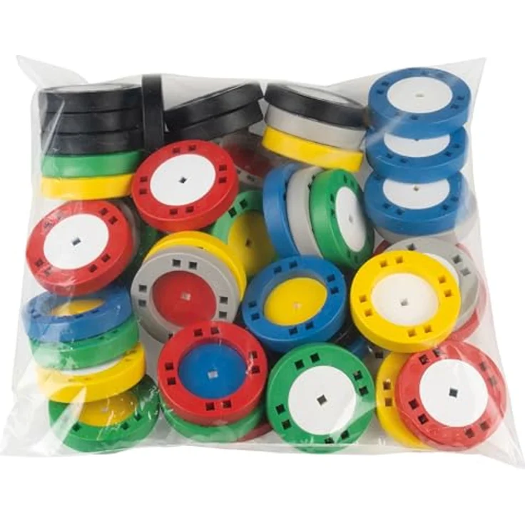 Plus-Plus Big Large Wheel Mix, 48 Teile Bauset für Kinder - Ineinandergreifende Bausteine, fördert STEM-Fähigkeiten, 100% recyclebar – Bild 2