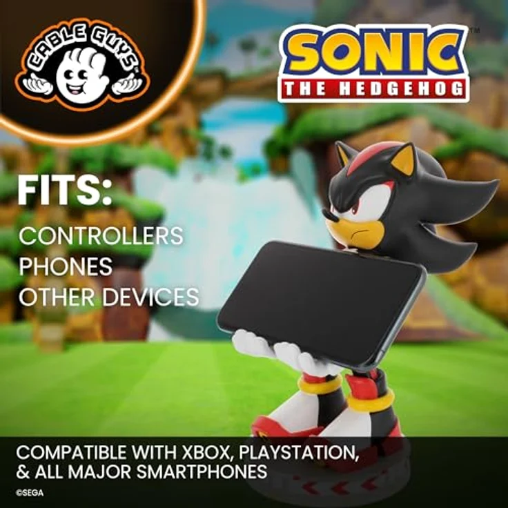 Exquisite Gaming Shadow the Hedgehog Stojak na kabel, 20 cm, Universalhalter für Gaming-Controller und Smartphones, offiziell lizenziert von SEGA – Bild 6