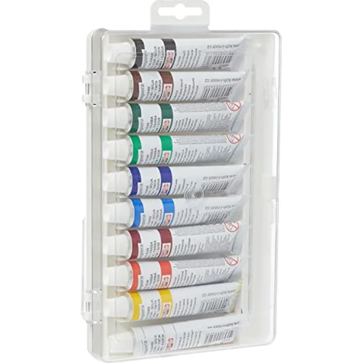 KOH-I-NOOR Temperafarben Schulmalfarben Set, 10x16 ml Gouachefarben für kreative Projekte