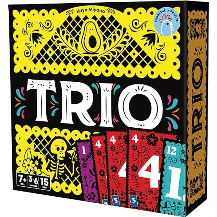 Cocktail games Trio (Französisch), Kartenspiel zum Zahlenraten, strategisches Spiel für 2-3 Spieler