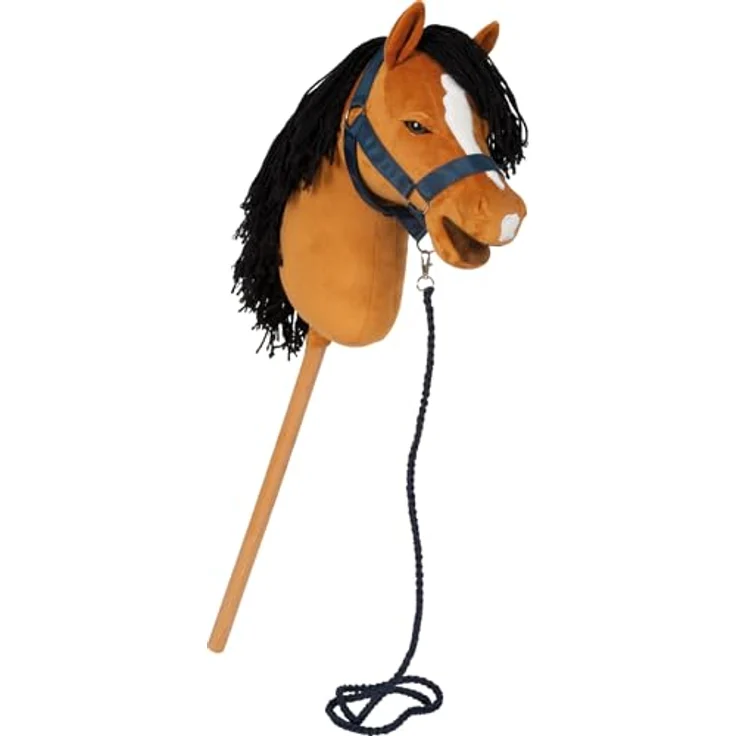 Small Foot Steckenpferd Hobby Horse Melodie, braun, inkl. Halfter, Trense & Führstrick, für aktives Hobby Horsing – Bild 3