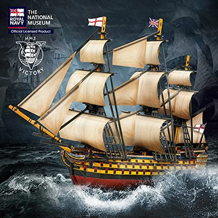 3D Puzzles große HMS Victory Segelschiff Modellbausatz Schiff Segelboot Modell Kits, Segelboot Schiffsset für Erwachsene für Erwachsene und Jugendliche Spielzeug, 189 Stück – Bild 3