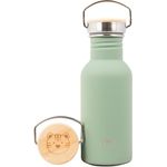 for you Trinkflasche für Kinder - Edelstahl 500 ml - BPA-frei, auslaufsicher, spülmaschinengeeignet (Mint Tiger)