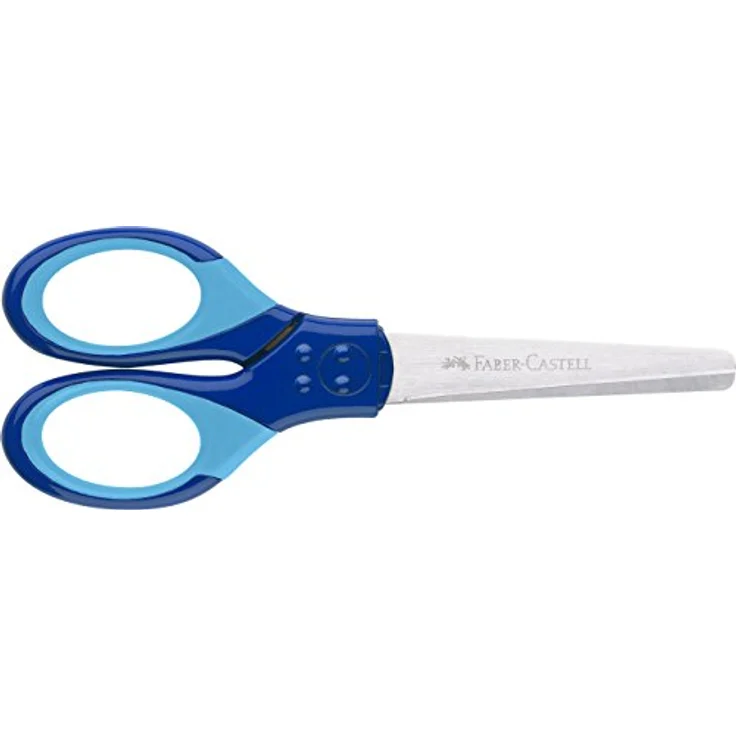 Schulschere blau R + L Faber-Castell – Bild 2