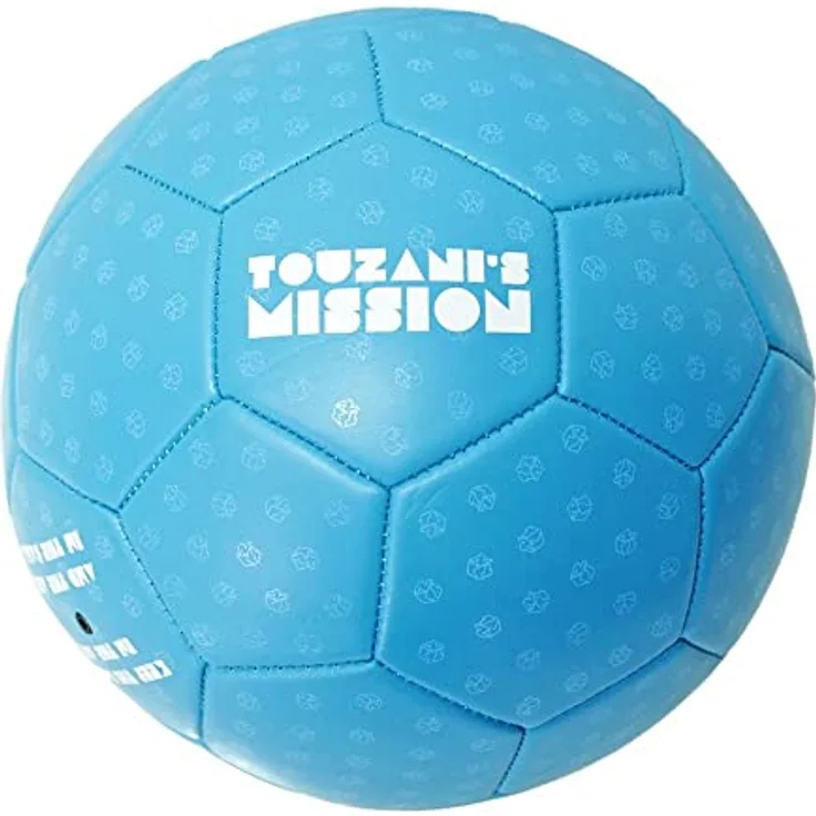 BEMIRO Blauer Fußball Größe 5, Kunststoff, Fußball Kinder, Soufiane Touzani Edition