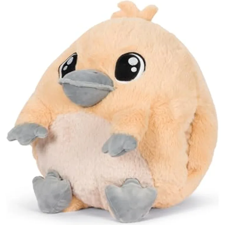 NOXXIEZ Kuscheltier Handwärmer Kissen Schnabeltier aus grauem Plüsch, 35 cm