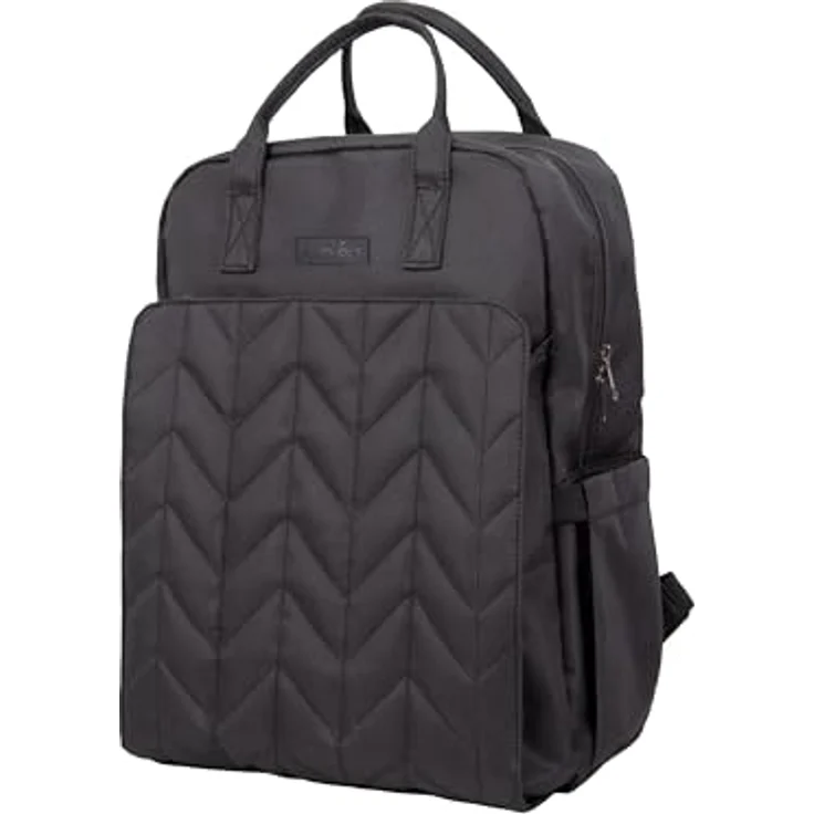 Tineo Wickeltasche Schwarz, trendige Wickeltasche mit großzügigem Stauraum – Bild 8