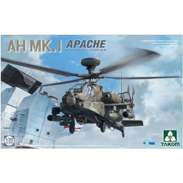 TAKOM 2604 AH MK. I Apache Attack Helicopter Kampfhubschrauber Maßstab 1:35 Modellbau – Bild 2