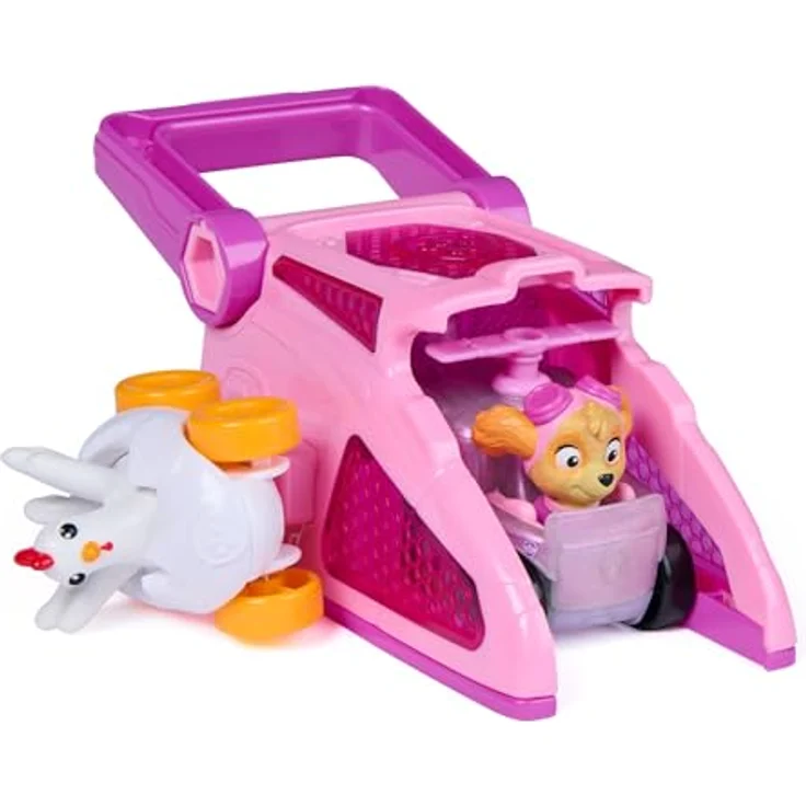 Paw Patrol PAW Pup Squad Launcher Skye & Henrietta, 2er Set mit 6 cm Pup Squad Racers und Schlüsselverschluss-Speicher – Bild 4