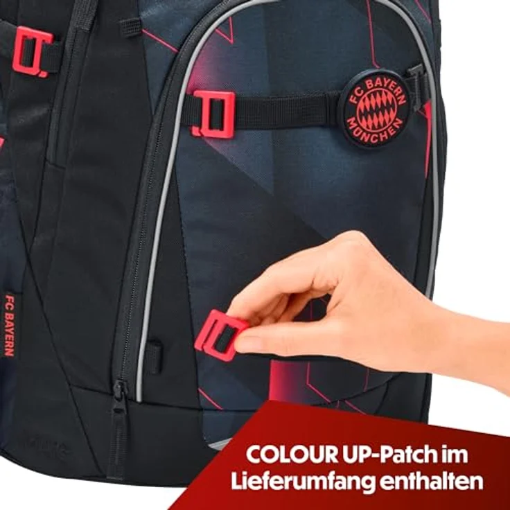 coocazoo Schulranzen MATE FC Bayern, ergonomischer Schulrucksack mit Easy-Grow-System, 30 Liter, für Körpergröße 135-180 cm, inkl. Mäppchen – Bild 9
