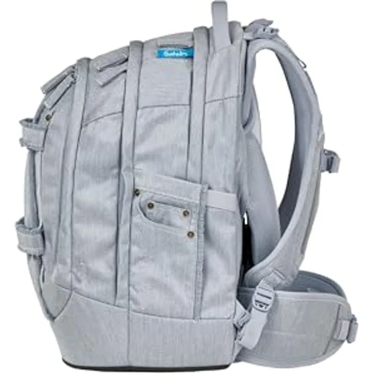 Satch Schulranzen-Set PACK Washed Blue, 3-teiliges ergonomisches Schulrucksack-Set mit Your-Size-System, anpassbar auf Körpergröße 1,40 - 1,80 m, 30 l Volumen – Bild 4